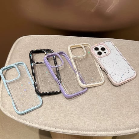 【お取り寄せ商品】iPhoneケース スマホケース iPhone16 iPhone15 iPhone14 可愛い クリア ラメ 推し活 キラキラ L9568