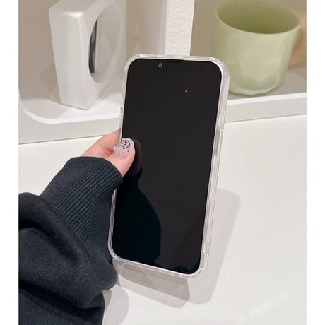 【お取り寄せ商品】iPhoneケース スマホケース iPhone15 iPhone14 かわいい ストライプ ハンドグリップ L8967