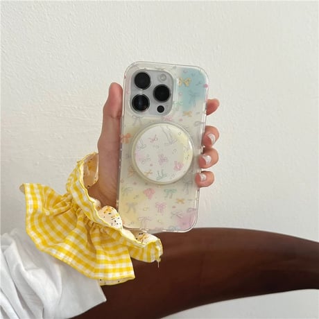 【お取り寄せ商品】iPhoneケース スマホケース iPhone16 iPhone15 iPhone14 かわいい magsafe リボン 韓国 L9851