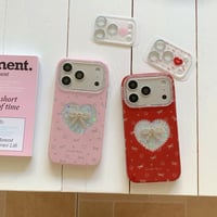 【お取り寄せ商品】iPhoneケース スマホケース iPhone17 iPhone16 iPhone15 iPhone14 リボン ラメ 韓国 可愛い M7135
