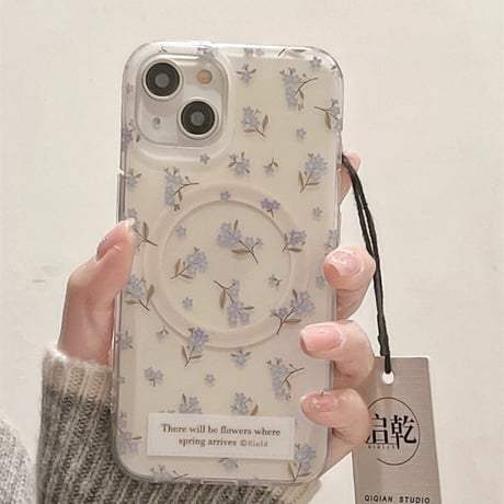 【お取り寄せ商品】iPhoneケース スマホケース iPhone16 iPhone15 iPhone14 かわいい 花柄 MagSafe 大人女子 韓国 L9283