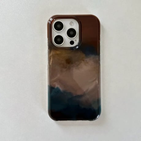 【お取り寄せ商品】iPhoneケース スマホケース iPhone17 iPhone16 iPhone15 マーブル ブラウン 秋冬 大人可愛い M7098