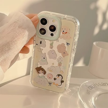 【お取り寄せ商品】iPhoneケース スマホケース iPhone15 iPhone14 キャラクター アニマル ミラー L8325