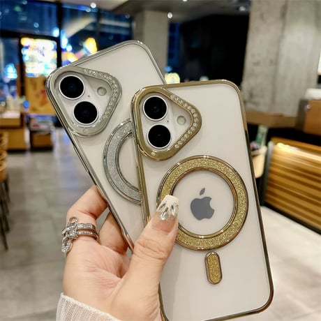 【お取り寄せ商品】iPhoneケース スマホケース iPhone16 iPhone15 シンプル ストーン magsafe キラキラ M7028