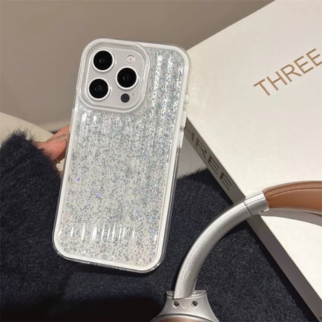 【お取り寄せ商品】iPhoneケース スマホケース iPhone16 iPhone15 グリッター ラメ シンプル ストライプ L9828