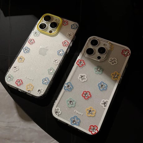 【お取り寄せ商品】iPhoneケース スマホケース iPhone15 iPhone14 クリア 花 アート 推し活 L8330