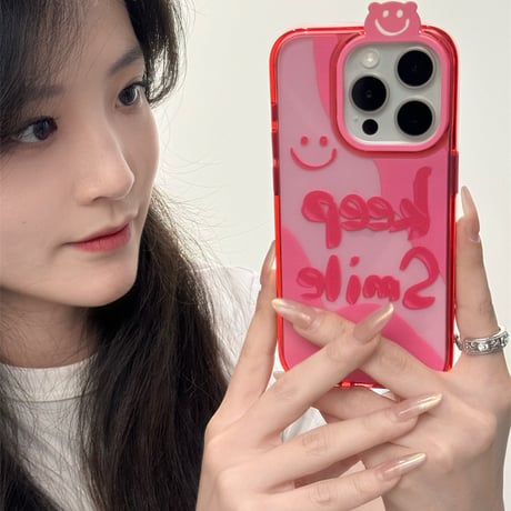 【お取り寄せ商品】iPhoneケース スマホケース iPhone14 keep Smile キャラクター L8945