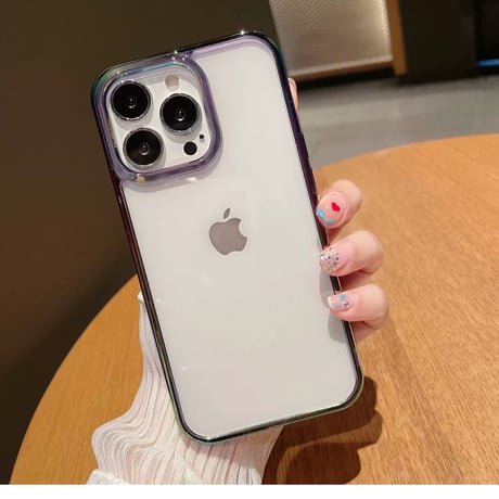 【お取り寄せ商品】iPhoneケース スマホケース iPhone16 iPhone15 iPhone14 シンプル クリア 推し活 オーロラ  L9839