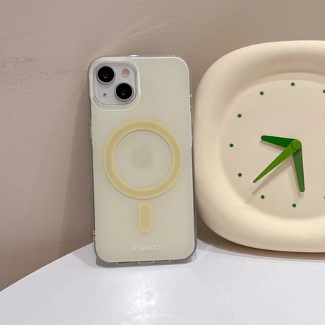 【お取り寄せ商品】iPhoneケース スマホケース iPhone15 iPhone14 マグネット グリップ付き Magsafe ワイヤレス充電 パステルカラー シンプル かわいい 韓国 L7915