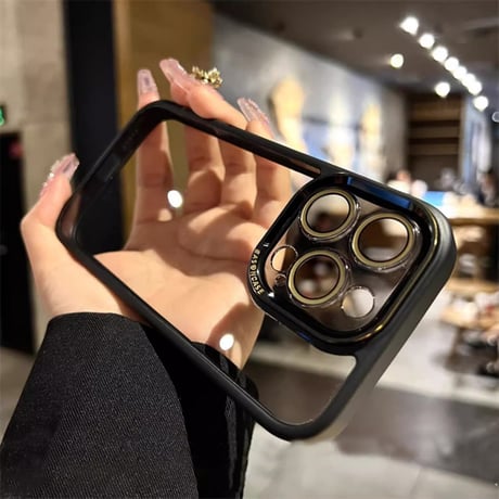 【お取り寄せ商品】iPhoneケース スマホケース iPhone15 iPhone14 透明 カラーフレーム フレームケース シンプル ユニセックス 推しカラー 推し活 韓国 L7783