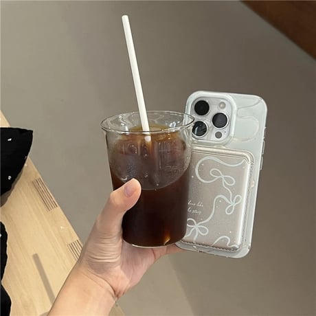 【お取り寄せ商品】iPhoneケース スマホケース iPhone16 iPhone15 iPhone14 magsafe カード入れ リボン おしゃれ 便利 M7048