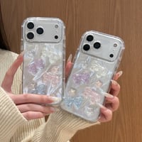 【お取り寄せ商品】iPhoneケース スマホケース iPhone16 iPhone15 iPhone14 かわいい リボン ちゅるん 蝶々 韓国 L9458