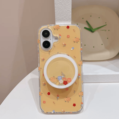 【お取り寄せ商品】iPhoneケース スマホケース iPhone16 iPhone15 iPhone14 かわいい 花 フラワー ゆらゆら L9275