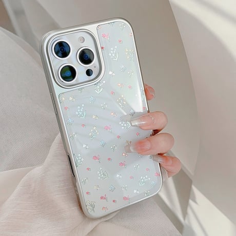 【お取り寄せ商品】iPhoneケース スマホケース iPhone16 iPhone15 iPhone14 韓国 ガーリー 小さな花柄 L9816