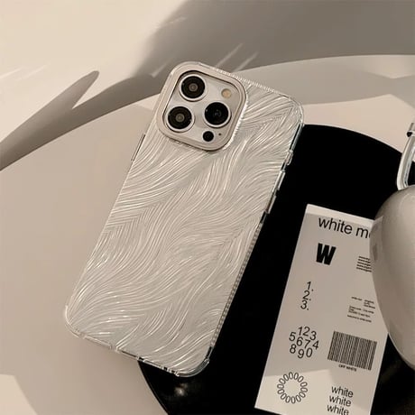 【お取り寄せ商品】iPhoneケース スマホケース iPhone15 iPhone14 シルバー フェザー L8326