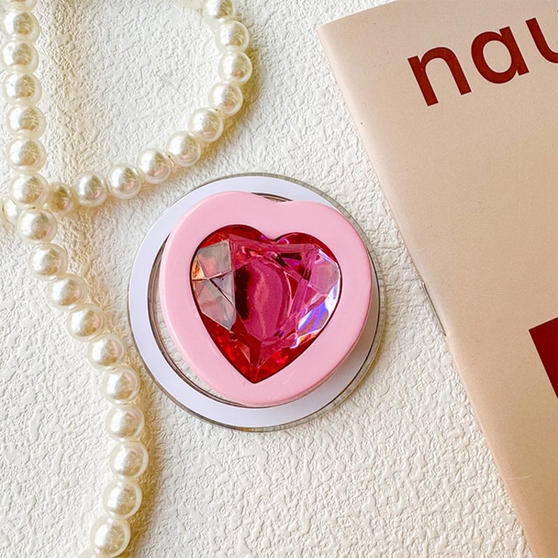 お取り寄せ商品】iPhone Magsafe グリップ スタンド ハート ビジュー