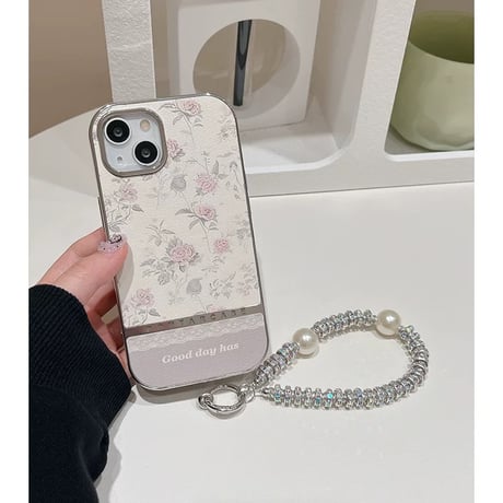 【お取り寄せ商品】iPhoneケース スマホケース iPhone15 iPhone14 ナチュラル ローズ L8937