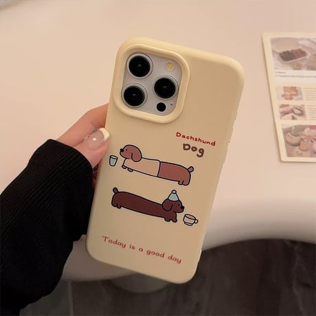 【お取り寄せ商品】iPhoneケース スマホケース iPhone15 iPhone14 シンプル 可愛い 犬 L9011