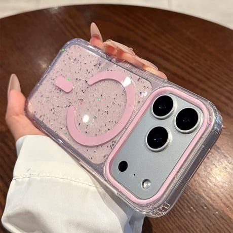 【お取り寄せ商品】iPhoneケース スマホケース iPhone17 iPhone16 iPhone15 シンプル ラメ magsafe シンプル M7102