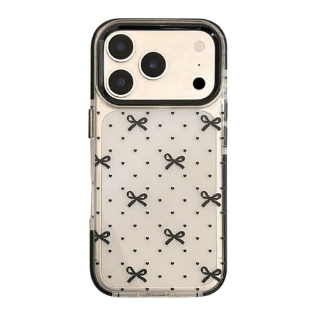 【お取り寄せ商品】iPhoneケース スマホケース iPhone17 iPhone16 iPhone15 リボン ドット柄 可愛い  シンプル  M7186