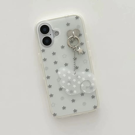 【お取り寄せ商品】iPhoneケース スマホケース iPhone16 iPhone15 iPhone14 可愛い 星柄 羽 ストラップ L9814