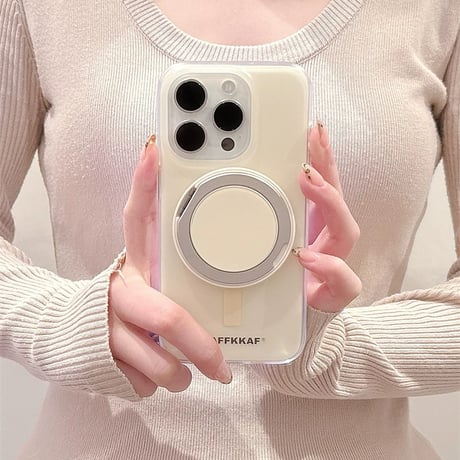 【お取り寄せ商品】iPhoneケース スマホケース iPhone16 iPhone15 シンプル パステル スタンドMagSafe M7015