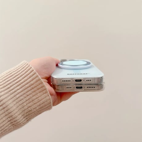 【お取り寄せ商品】iPhoneケース スマホケース iPhone16 iPhone15 シンプル パステル スタンドMagSafe M7015
