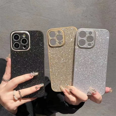 【お取り寄せ商品】iPhoneケース スマホケース iPhone15 iPhone14 キラキラ ラメ 3色 L8982