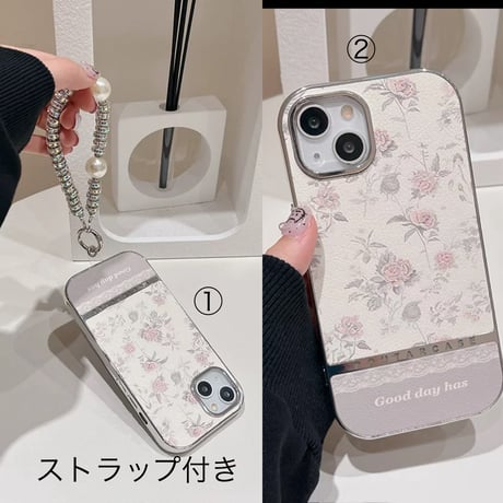 【お取り寄せ商品】iPhoneケース スマホケース iPhone15 iPhone14 ナチュラル ローズ L8937