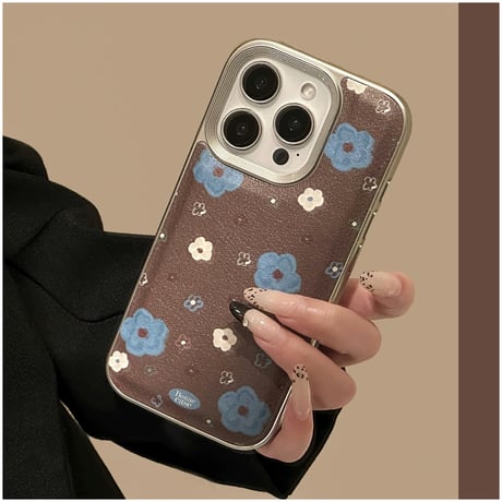 【お取り寄せ商品】iPhoneケース スマホケース iPhone16 iPhone15 iPhone14 韓国 スマホケース フラワー くすみカラー 可愛い L9819