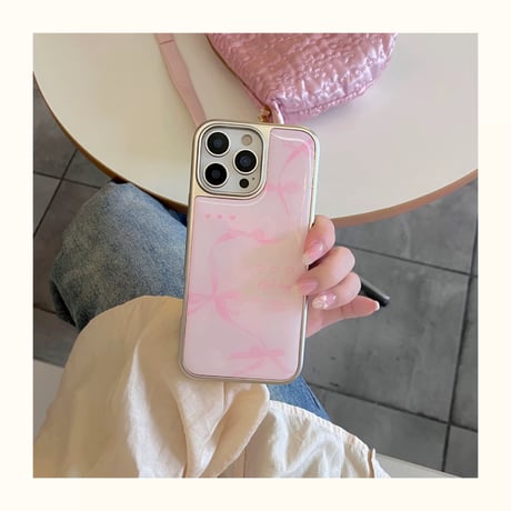 【お取り寄せ商品】iPhoneケース スマホケース iPhone16 iPhone15 iPhone14 かわいい ラブリー リボン 韓国 L9388