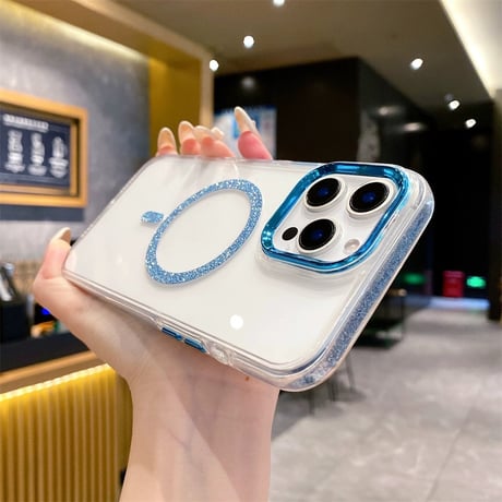 【お取り寄せ商品】iPhoneケース スマホケース iPhone17 iPhone16 iPhone15 iPhone14 メタリック グリッター MagSafe 推し活 シンプル L9847