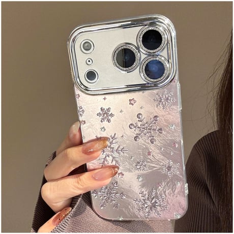 【お取り寄せ商品】iPhoneケース スマホケース iPhone17 iPhone16 iPhone15 iPhone14 雪 冬 可愛い オーロラ風 L9097