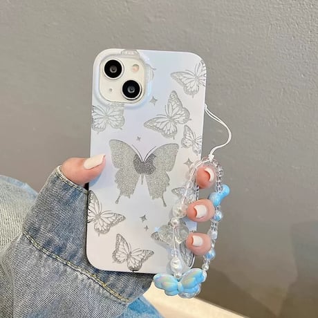 【お取り寄せ商品】iPhoneケース スマホケース iPhone16 iPhone15 iPhone14 きれいめ 蝶々 L9155