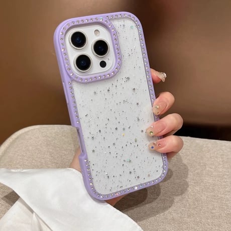 【お取り寄せ商品】iPhoneケース スマホケース iPhone16 iPhone15 iPhone14 可愛い クリア ラメ 推し活 キラキラ L9568