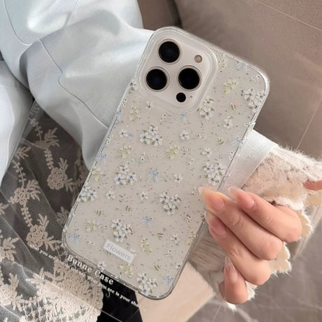 【お取り寄せ商品】iPhoneケース スマホケース iPhone16 iPhone15 iPhone14 大人可愛い 春 おしゃれ 花柄 クリア L9385