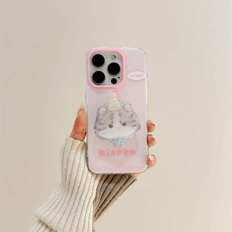 【お取り寄せ商品】iPhoneケース スマホケース iPhone15 iPhone14 癒し系 犬 猫 ハンドグリップ L8970