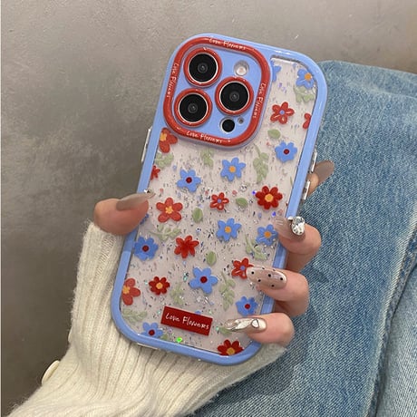 【お取り寄せ商品】iPhoneケース スマホケース iPhone16 iPhone15 iPhone14 大人可愛い ラメ 花柄 L9328
