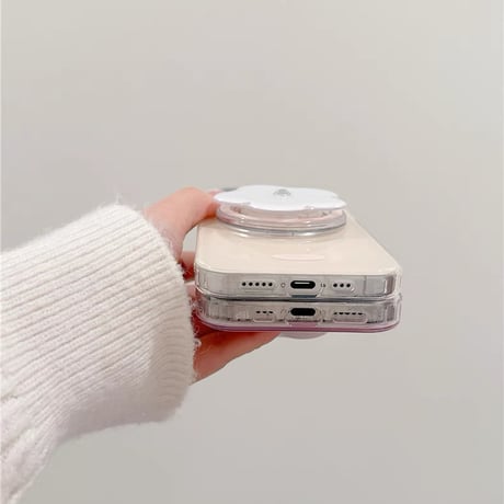【お取り寄せ商品】iPhoneケース スマホケース iPhone16 iPhone15 iPhone14 可愛い デイジー グリップ 花 MagSafe L9496