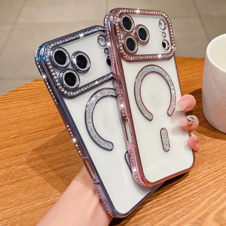 【お取り寄せ商品】iPhoneケース スマホケース iPhone17 iPhone16 magsafe 大人可愛い キラキラ M7072