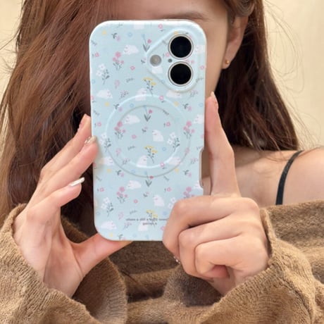 【お取り寄せ商品】iPhoneケース スマホケース iPhone16 iPhone15 iPhone14 大人可愛い 癒し系 花柄 MagSafe L9332
