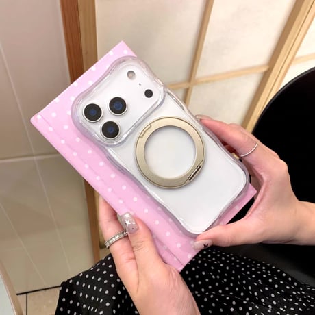 【お取り寄せ商品】iPhoneケース スマホケース iPhone17 iPhone16 iPhone15 magsafe スタンド シンプル 推し活 ウェーブ M7194