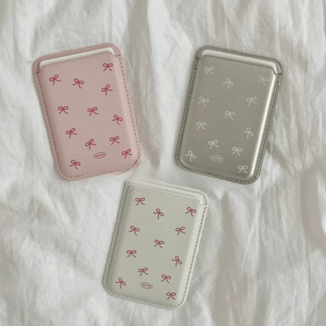 【お取り寄せ商品】magsafe カード入れ マグセーフ リボン 可愛い 便利 M7053