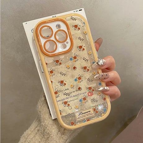 【お取り寄せ商品】iPhoneケース スマホケース iPhone16 iPhone15 iPhone14 大人可愛い クリームカラー 花柄 L9340