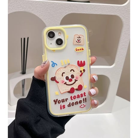 【お取り寄せ商品】iPhoneケース スマホケース iPhone15 iPhone14 食パン キャラクター POP かわいい L8955