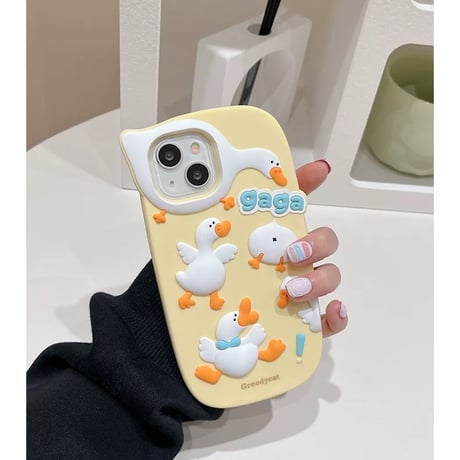 【お取り寄せ商品】iPhoneケース スマホケース iPhone15 iPhone14 かわいい あひる L8976