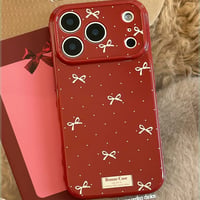 【お取り寄せ商品】iPhoneケース スマホケース iPhone17 iPhone16 iPhone15 韓国 可愛い リボン レッド M7128