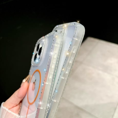 【お取り寄せ商品】iPhoneケース スマホケース iPhone17 iPhone16 iPhone15 クリア ストーン magsafe 推し活 M7070