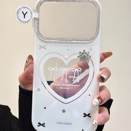 【お取り寄せ商品】iPho neケース スマホケース iPhone17 iPhone16 iPhone15 韓国 可愛い リボン ホワイト L9823