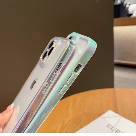 【お取り寄せ商品】iPhoneケース スマホケース iPhone16 iPhone15 iPhone14 シンプル クリア 推し活 オーロラ  L9839
